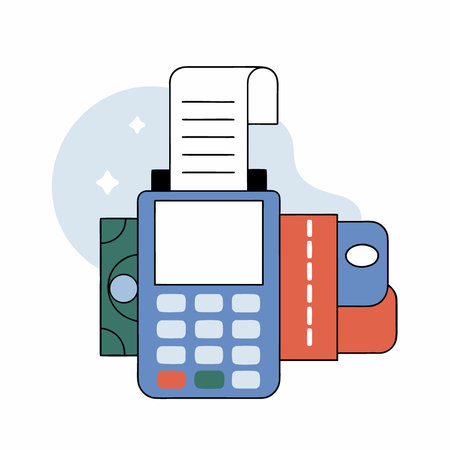 Close-up shot of credit card payment terminal capturing finance and cashless. AI generated. Vector iconのイラスト素材