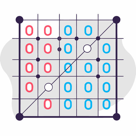 Abstract digital grid with binary code symbolizing technology-driven financial world. AI generated. Vector iconのイラスト素材