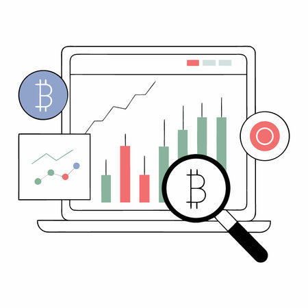 Bitcoin investment trends global market cryptocurrency insights digital economy close-up financial technology. AI generated. Vector iconのイラスト素材