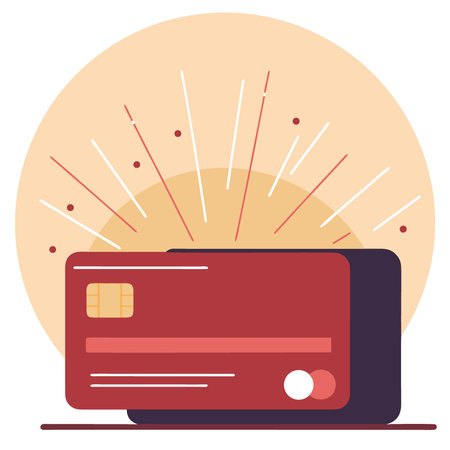 A futuristic credit card with glowing vibrant light trails against a dark background symbolizing fast digital transactions. AI generated. Vector iconのイラスト素材