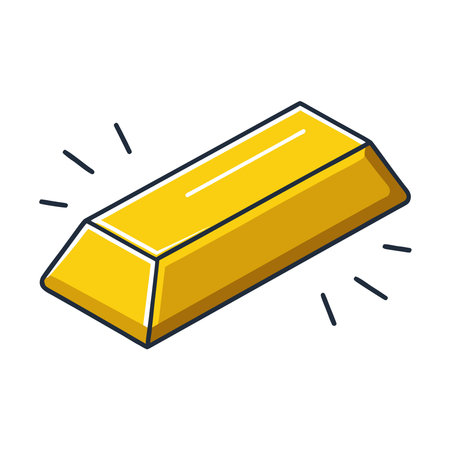 Fine gold bar shines brightly as safe investment for home wealth and security symbolizing lasting value and financial confidence. AI generated. Vector iconのイラスト素材