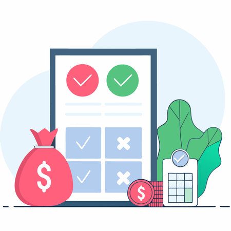 Savings and calculations are the basis of investing to get a worthwhile dividend with minimal risk. AI generated. Vector iconのイラスト素材