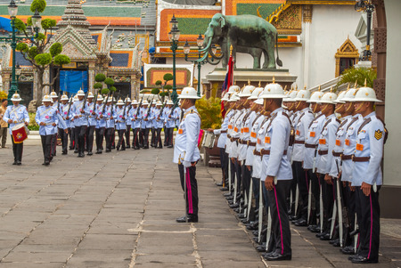 Police parade in Bangkok, Thailand