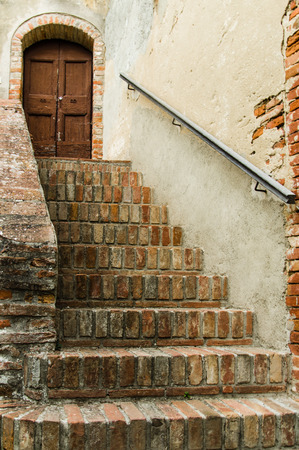 Abandoned house in Toiano, little ghost town in Tuscany, Italyの写真素材