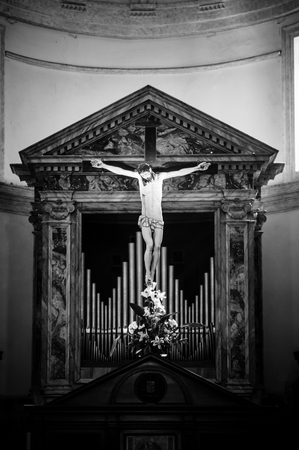 Assisi, Italy - October 2015 - Christian's Church interior in Assisi. Italy, 2015