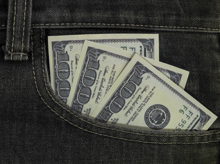 one-hundred dollar cash in pocket
