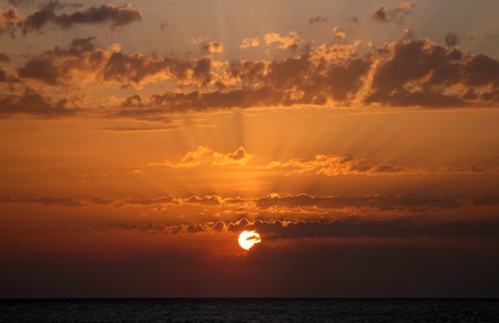 Beautiful sunset skyの写真素材