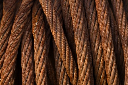 Rusty iron rope backgroundの写真素材