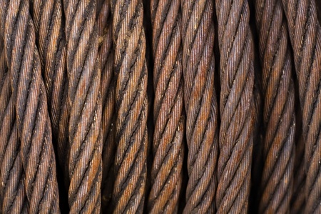 Rusty iron rope backgroundの写真素材