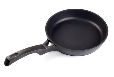 Frying pan isolated on white backgroundの写真素材