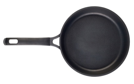 Frying pan isolated on white backgroundの写真素材