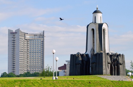 Minsk, Belarus: Island of Tears, a memorial set up in 1988 to commemorate Belarusian soldiers who died in the war in Afghanistanのeditorial素材