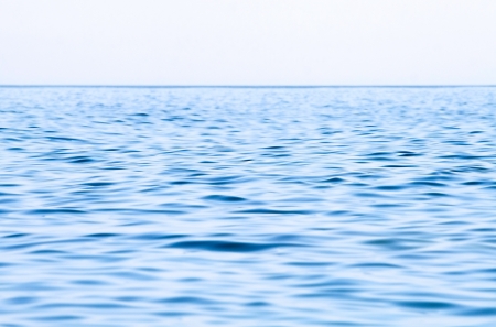 Calm sea extending to the horizonの写真素材
