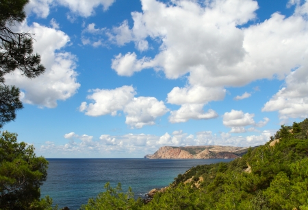 Rocky coastline ("Inzhir" reserve, Crimea, Ukraine)の写真素材