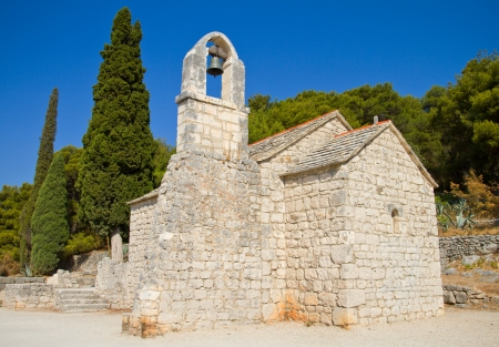Small rural stone churchの写真素材