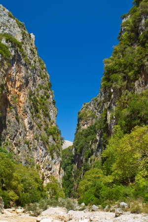 Passage through huge rocky canyonの写真素材