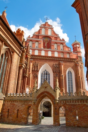 St. Anne's and Bernardinu Church in Vilnius, Lithuaniaの写真素材