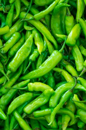 Fresh green pepper backgroundの写真素材