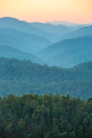 Sunset over the mountainsの写真素材