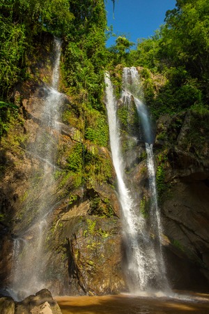 Mok Fa waterfall in the Northern Thailandの写真素材