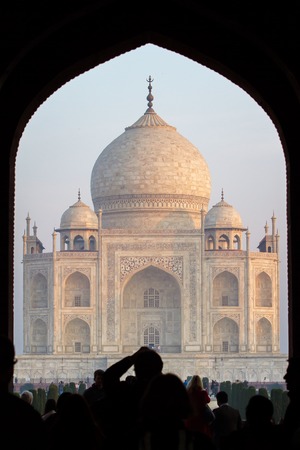 View of Taj Mahal, Agra, Uttar Pradesh, Indiaの写真素材