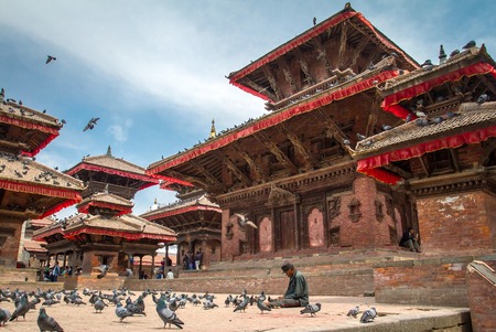 KATHMANDU, NEPAL - MARCH 27, 2013: The famous Durbar square on March, 27, 2013 in Kathmandu, Nepal.のeditorial素材