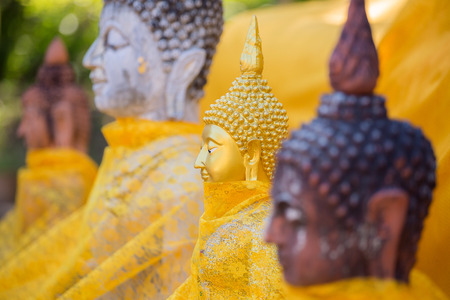 Golden Buddha statuesの写真素材