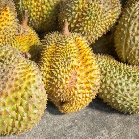 Durian fruits on the market