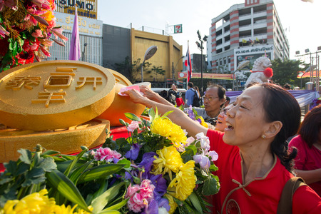 Bangkok, Thailand - Feb 19, 2015: Celebration of the Chinese New Year. February 28, 2010 in Bangkok, Thailand.のeditorial素材