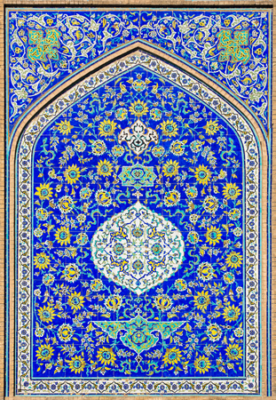 Tiled background with oriental floral ornamentsの写真素材