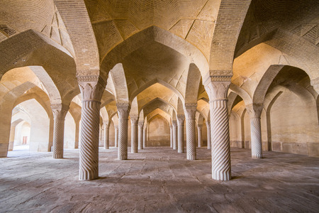 Shiraz, Iran - December 26, 2015: Beautiful columns in Vakil Mosque, Shiraz, Iranのeditorial素材