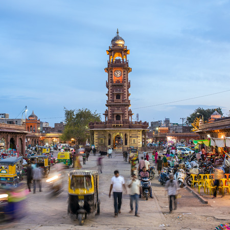 Jodhpur, India - March 7, 2016: Famous victorian Clock Tower in Jodhpur, Indiaのeditorial素材