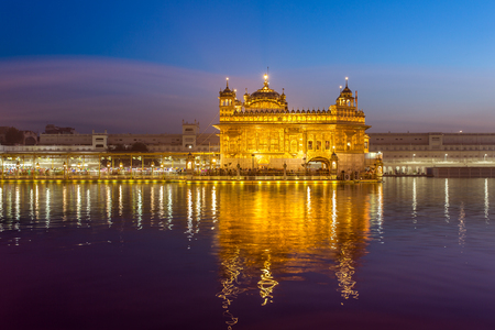 Golden Temple (Harmandir Sahib) in Amritsar, Punjab, Indiaの写真素材
