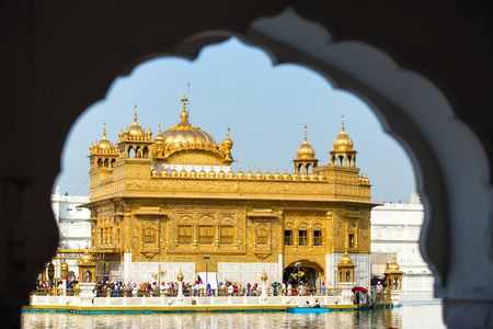 Golden Temple (Harmandir Sahib) in Amritsar, Punjab, Indiaの写真素材