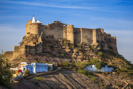 Mehrangarh fort on the hill in Jodhpur, Rajasthan, Indiaのeditorial素材