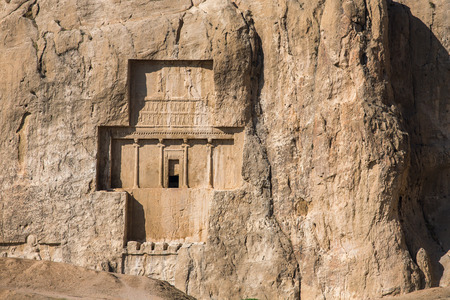 Naqsh-e Rustam, an ancient necropolis in Pars Province, Iran. Panorama viewの写真素材