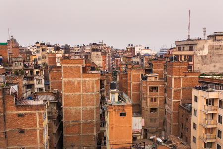 Top view of Kathmandu, Nepalの写真素材