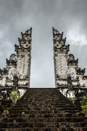 Ancient gates in pura Lempuyang, Bali, Indonesiaの写真素材