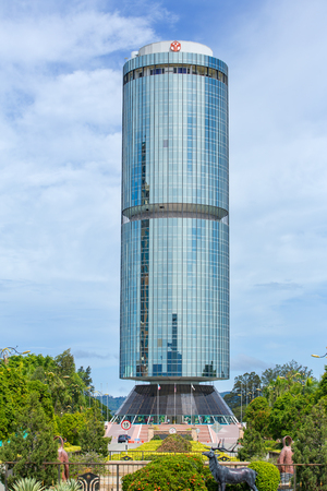 Kota Kinabalu, Malaysia - June 13, 2016: Tun Mustapha Tower, formerly known as the Sabah Foundation Building in Kota Kinabalu, Sabah, Malaysiaのeditorial素材
