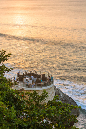 Bali, Indonesia - September 18, 2016:  People eating in the famous Rock Bar in Bali, Indonesiaのeditorial素材
