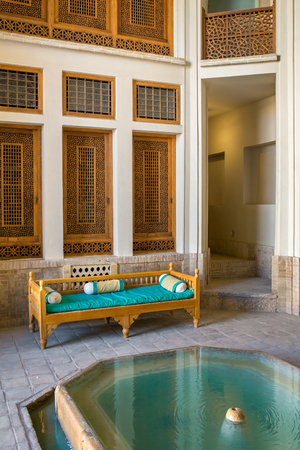 Kashan, Iran - December 9, 2015: Interior of Ameri Historical House in Kashan, Iranのeditorial素材