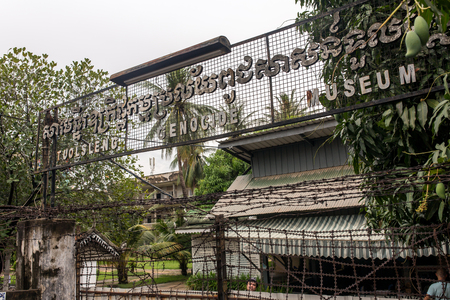 Phnom Penh, Cambodia - April 1, 2017: Tuol Sleng Genocide Museum in Phnom Penh, Cambodiaのeditorial素材
