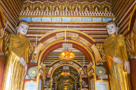 Beautiful Buddhist Pagoda, Thanboddhay Phaya in Monywa, Myanmarのeditorial素材