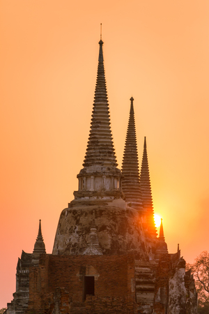 Wat Phra Si Sanphet Temple in Ayutthaya Historical Park, Thailandのeditorial素材