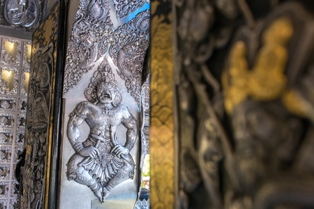 Wat Sri Suphan, the famous Silver Temple in Chiang Mai, Thailandのeditorial素材