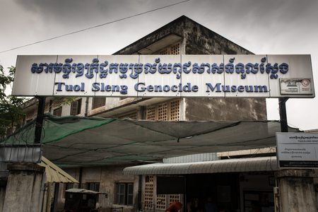 Phnom Penh, Cambodia - April 1, 2017: Tuol Sleng Genocide Museum in Phnom Penh, Cambodiaのeditorial素材