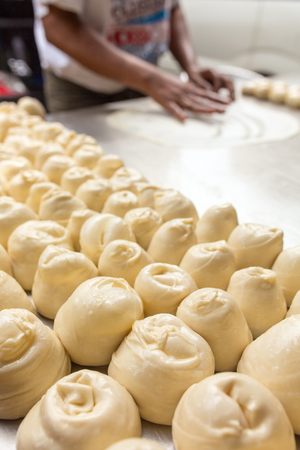 Roti dough on the tableの写真素材