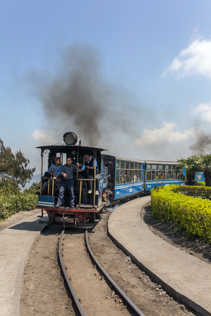 Darjeeling, India  - April 17, 2017: The British-built famous mountain railway, the so-called Toy Train. It is part of the World Heritage.のeditorial素材