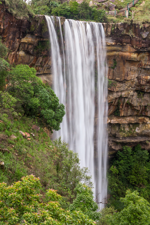 Seven Sisters waterfalls near the town of Cherrapunjee in Meghalaya, North-East India.の写真素材