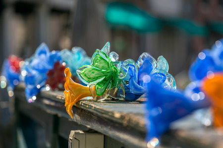 Traditional Murano glass in old town of the island, Venice, Italyの写真素材
